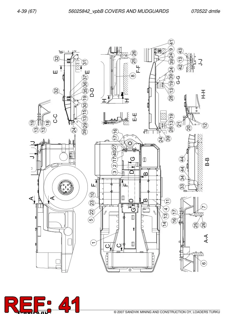 56027282 560 272 82 Plate - Sandvik Technical Drawing