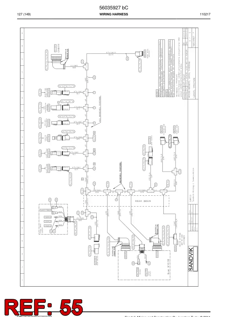 56027312 560 273 12 Cable terminal - Sandvik Technical Drawing