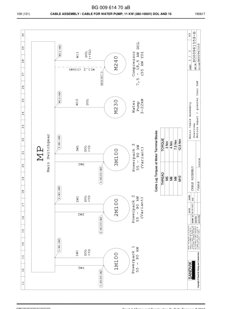 56027312d 560 273 12d Terminal, Cable - Sandvik Technical Drawing