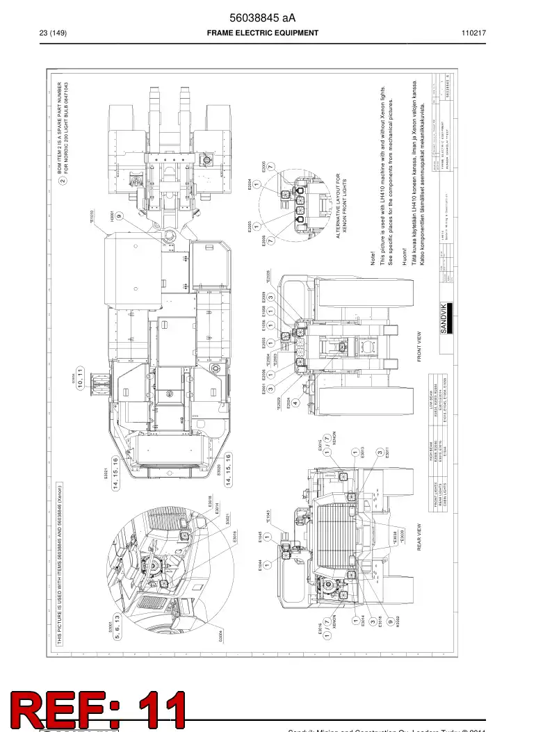 56027500 560 275 00 Rubber sheet - Sandvik Technical Drawing