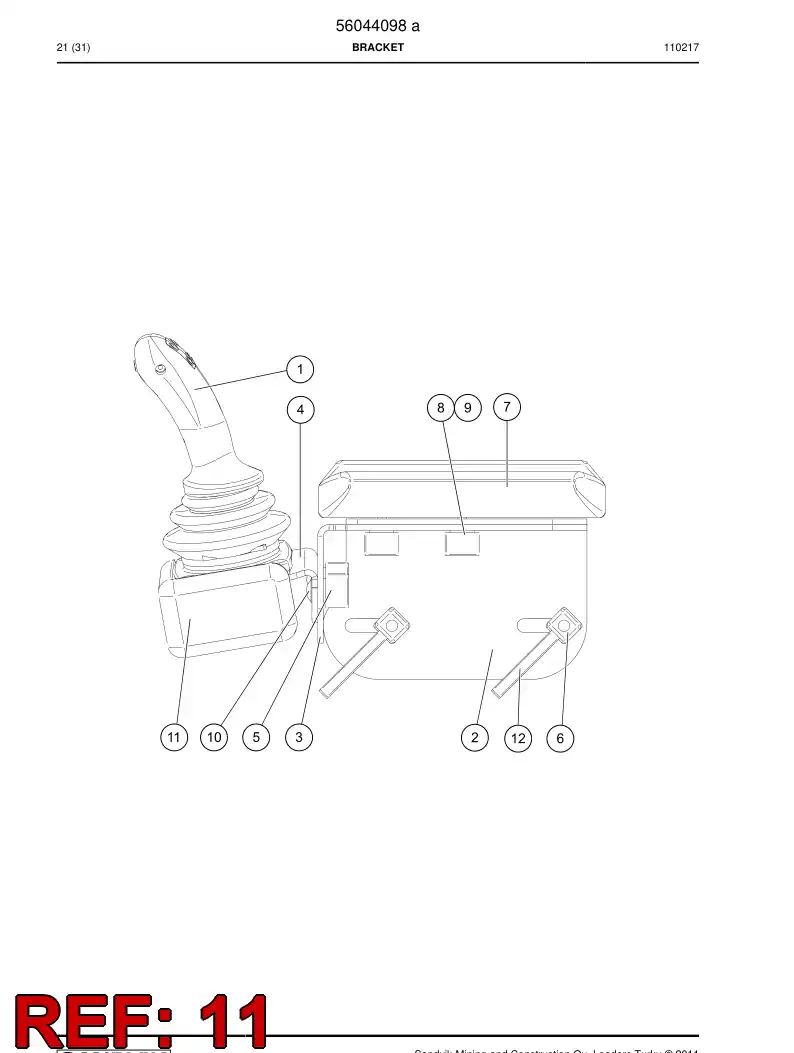 56027527 560 275 27 Pad - Sandvik Technical Drawing