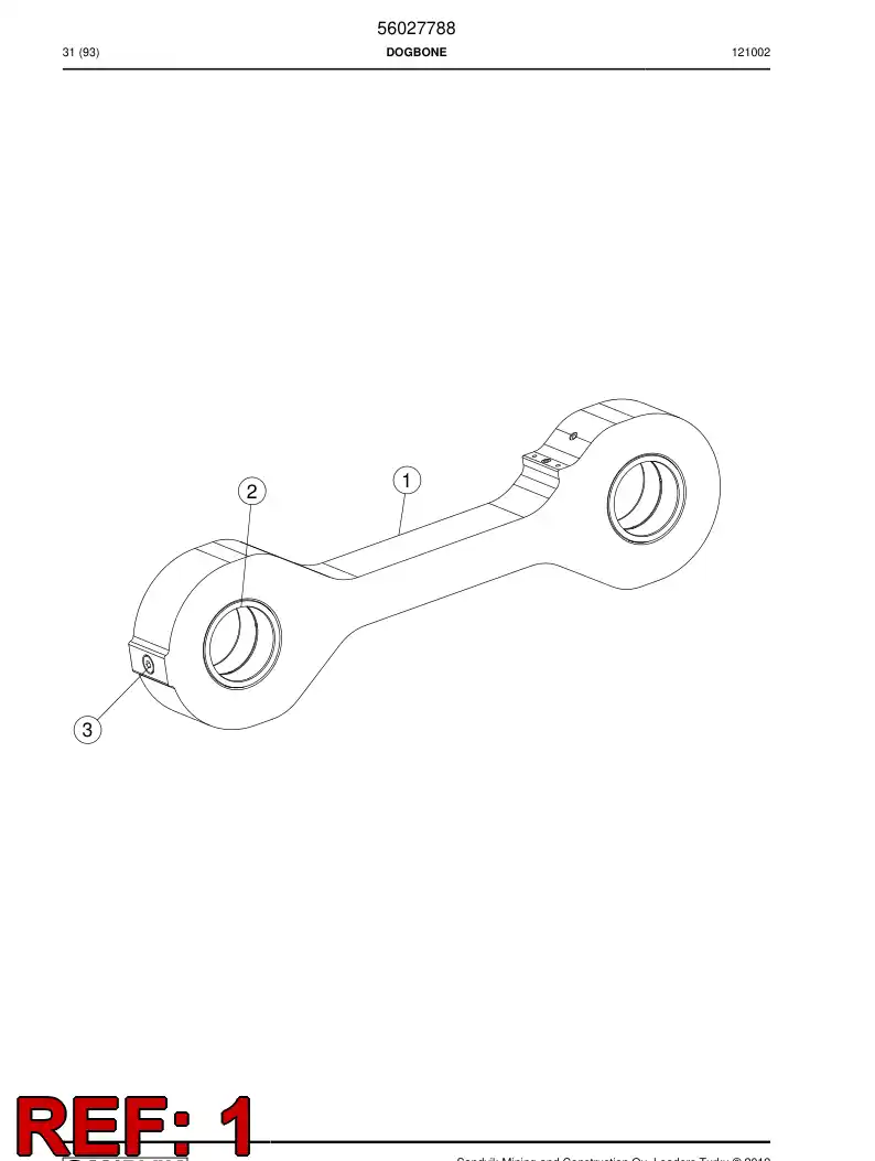 56027787 560 277 87 Dogbone - Sandvik Technical Drawing
