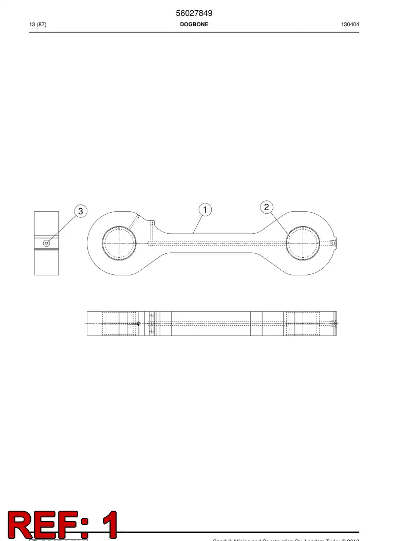 56027848 560 278 48 Dogbone - Sandvik Technical Drawing