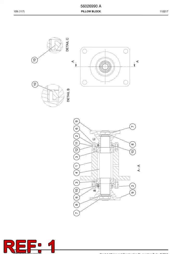 56027880 560 278 80 Supporting block - Sandvik Technical Drawing