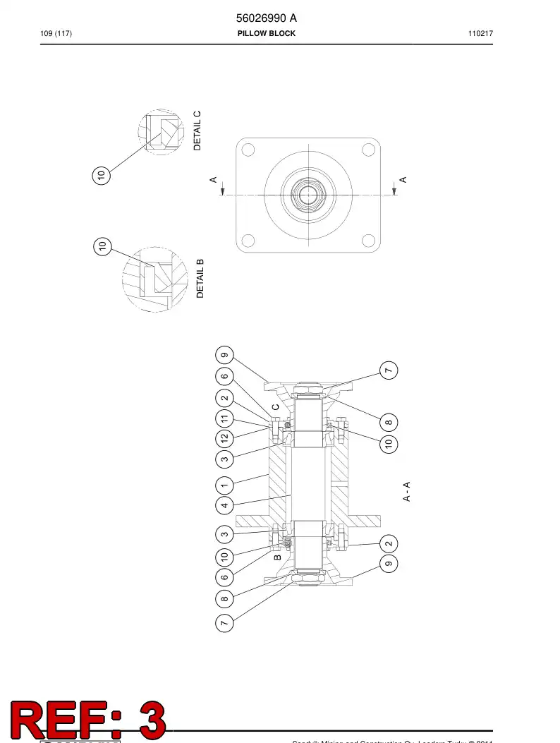 56027942 560 279 42 Bearing, Roller, Tapered - Sandvik Technical Drawing
