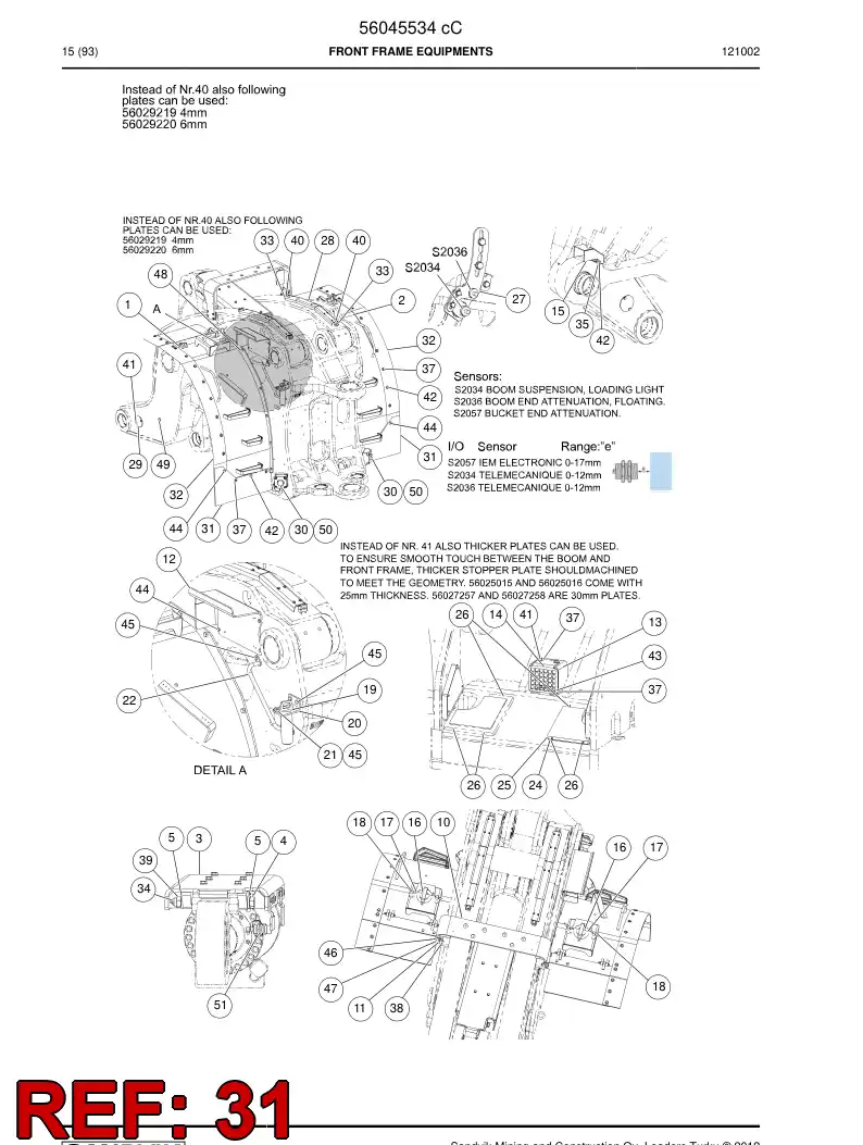 56027979 560 279 79 Splash shield - Sandvik Technical Drawing