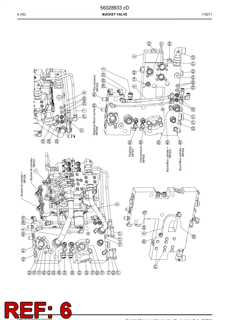 56028527 560 285 27 Pipe - Sandvik Technical Drawing