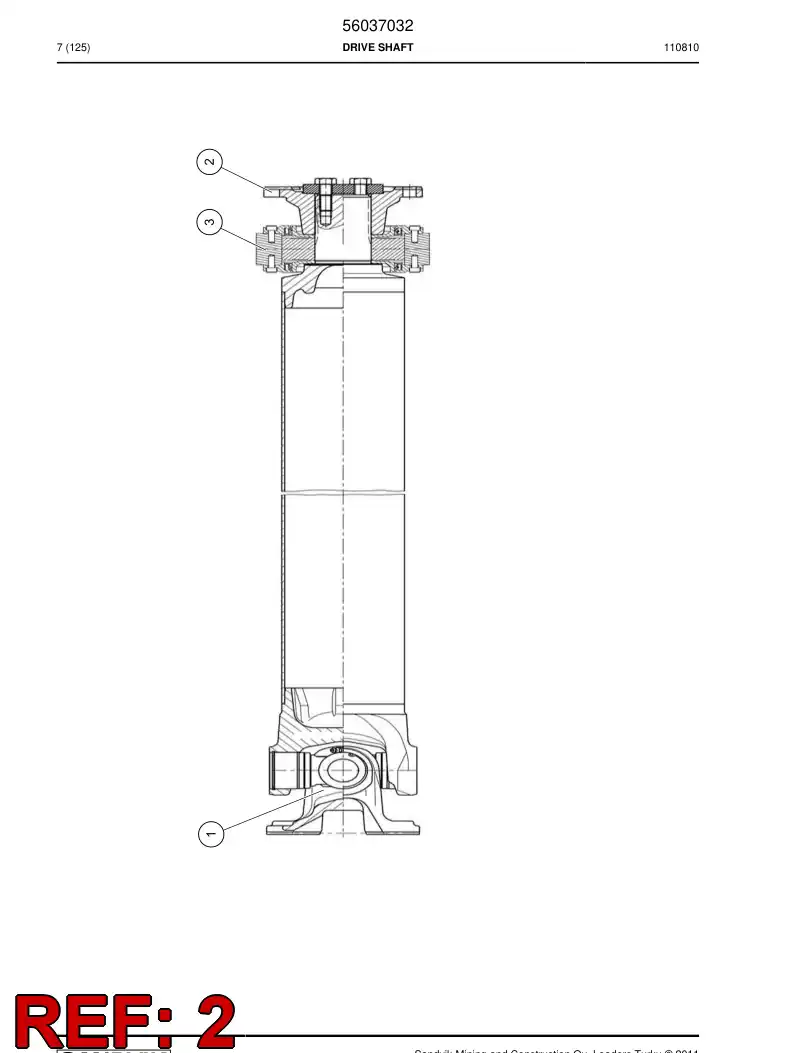 56028554 560 285 54 Flange - Sandvik Technical Drawing