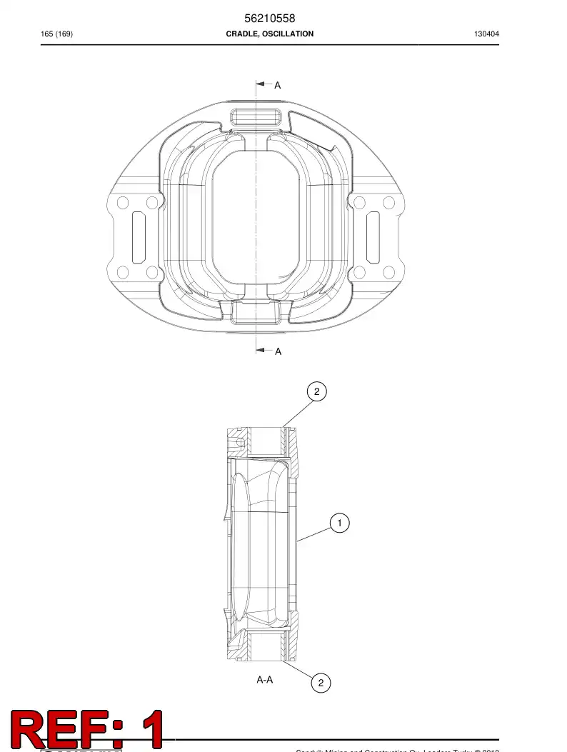 56028571 560 285 71 Cradle, Oscillation - Sandvik Technical Drawing