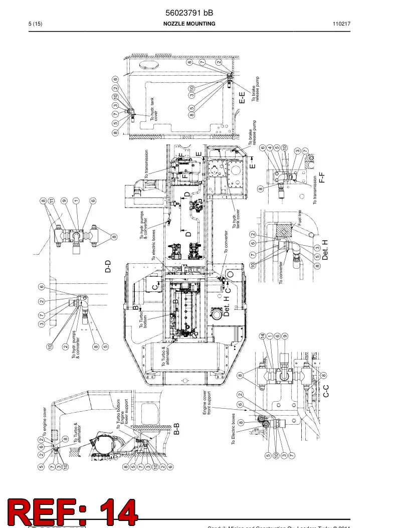 56028777 560 287 77 Plate, Mounting - Sandvik Technical Drawing