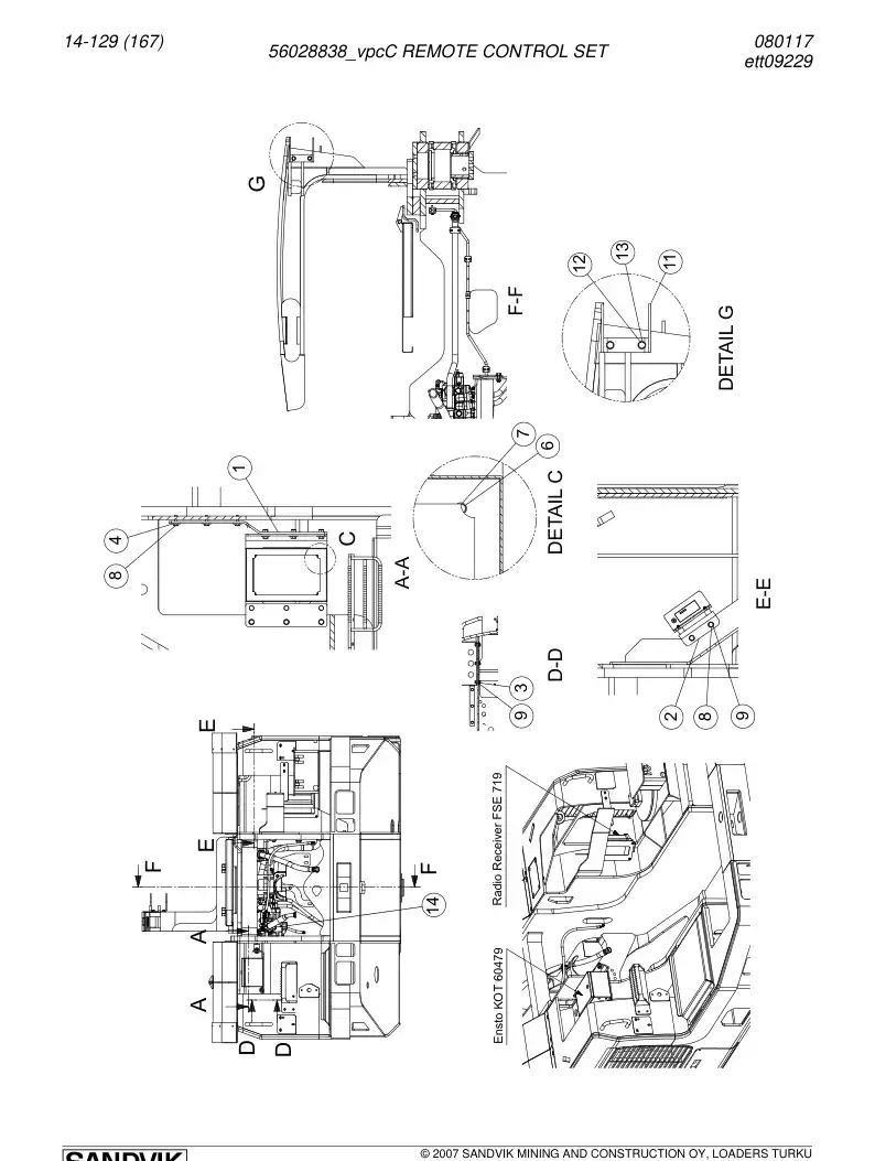 56028838c 560 288 38c REMOTE CONTROL SET - Sandvik Technical Drawing