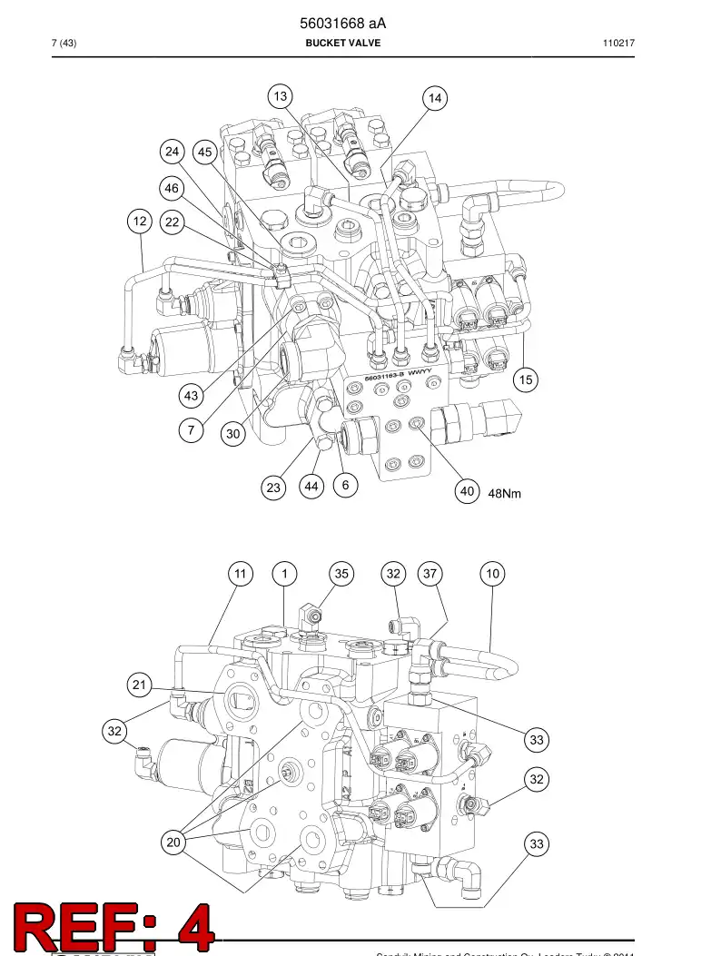 56028850 560 288 50 Distibuting block - Sandvik Technical Drawing