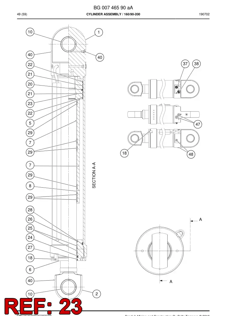 56028948 560 289 48 O-Ring - Sandvik Technical Drawing