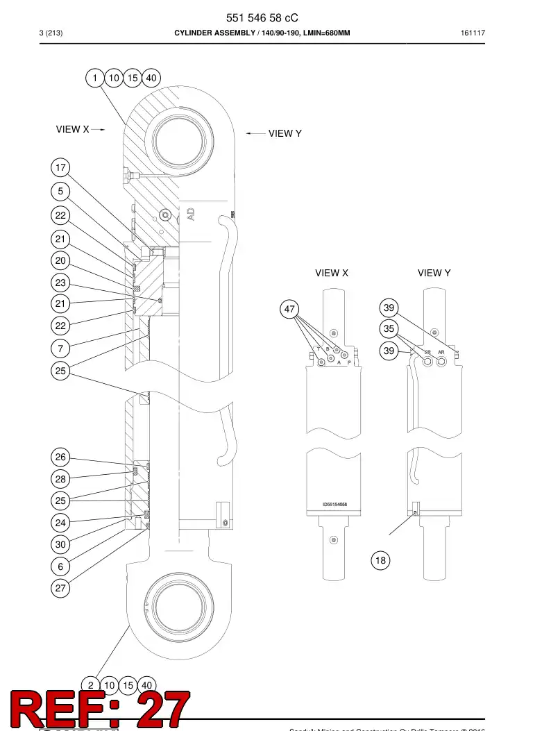 56028949 560 289 49 SEAL - Sandvik Technical Drawing