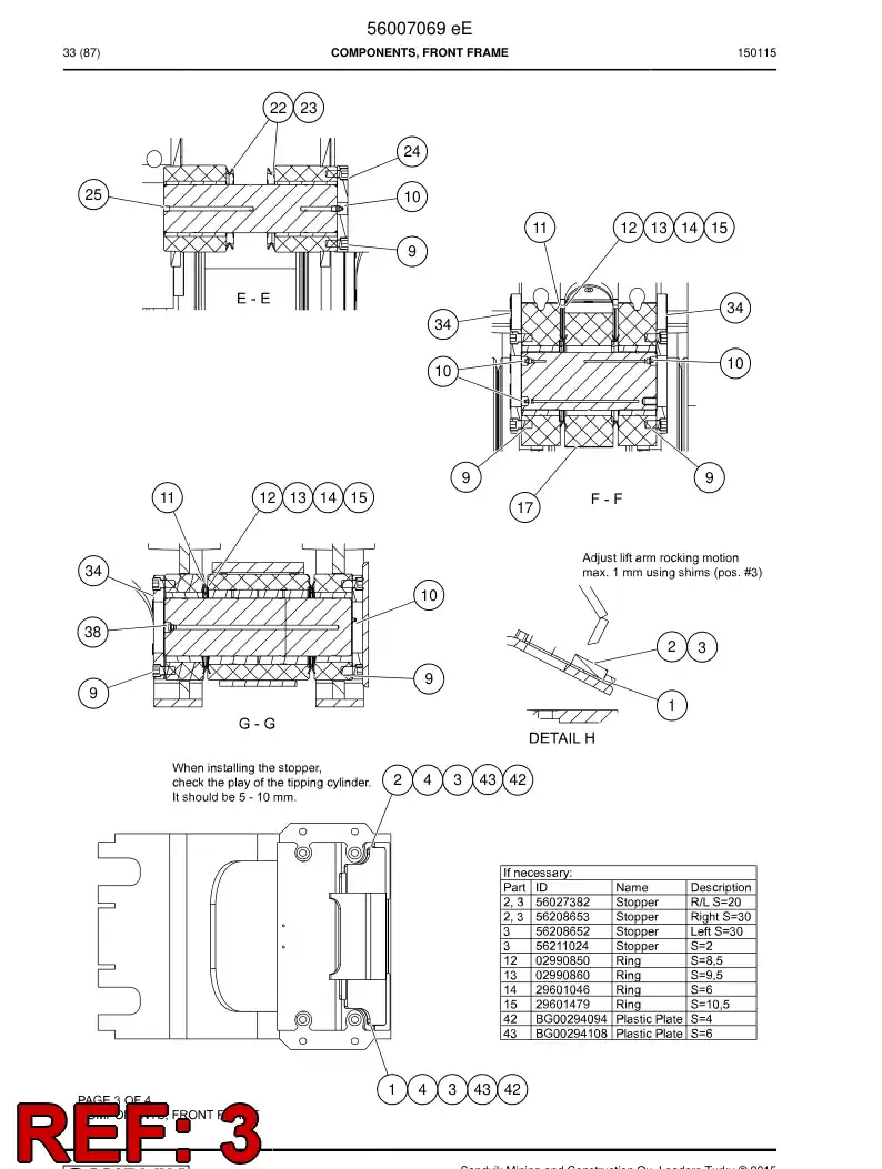 56029085 560 290 85 Plate - Sandvik Technical Drawing