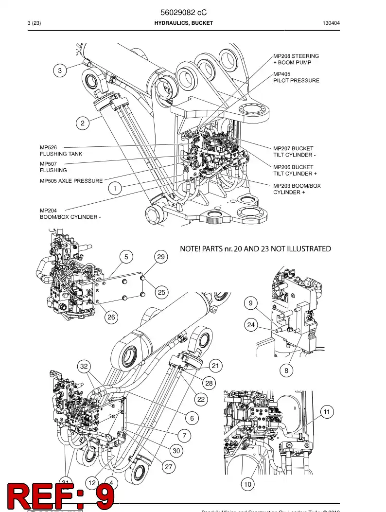56029196 560 291 96 Bushing - Sandvik Technical Drawing