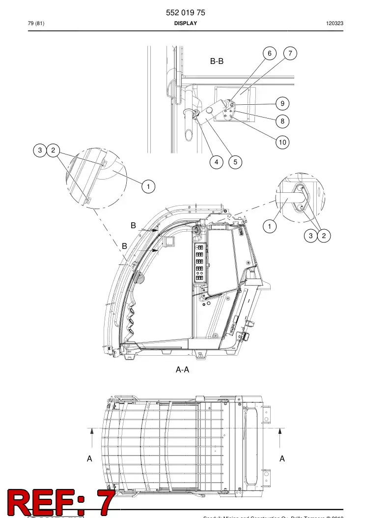 56029525b 560 295 25b Display - Sandvik Technical Drawing
