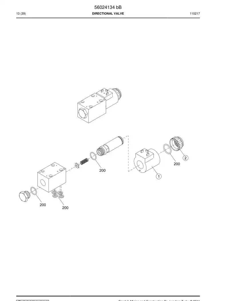 56030296 560 302 96 Coil - Sandvik Technical Drawing