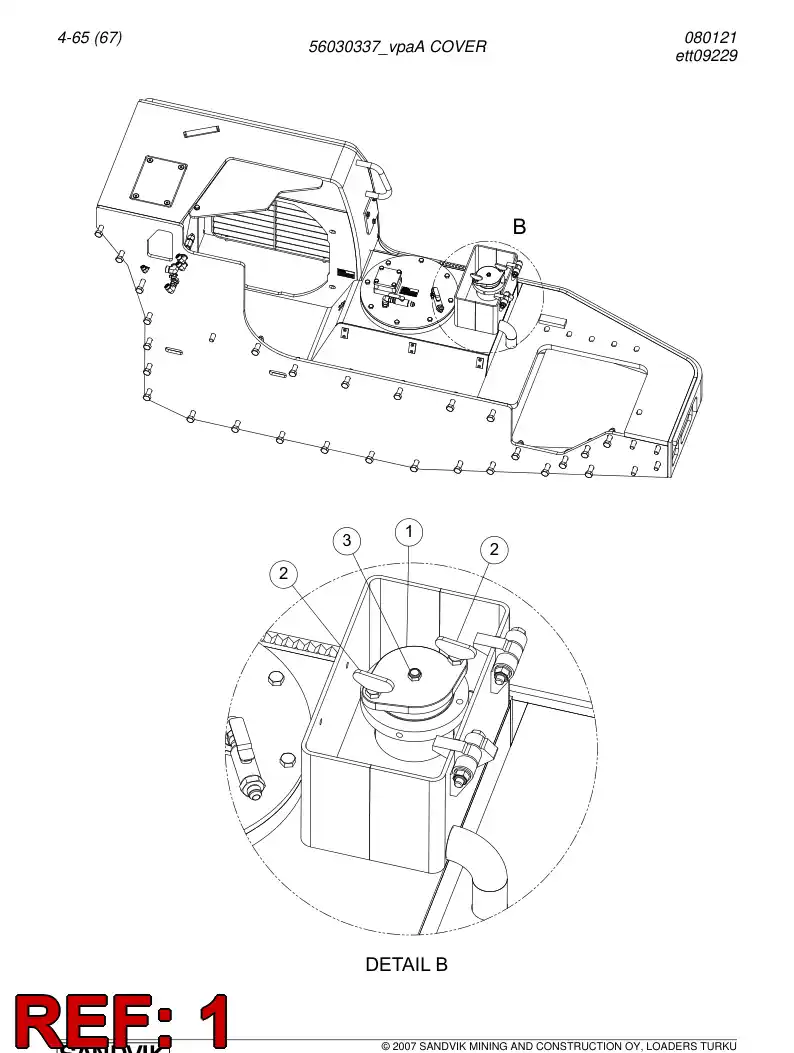 56030334 560 303 34 COVER - Sandvik Technical Drawing