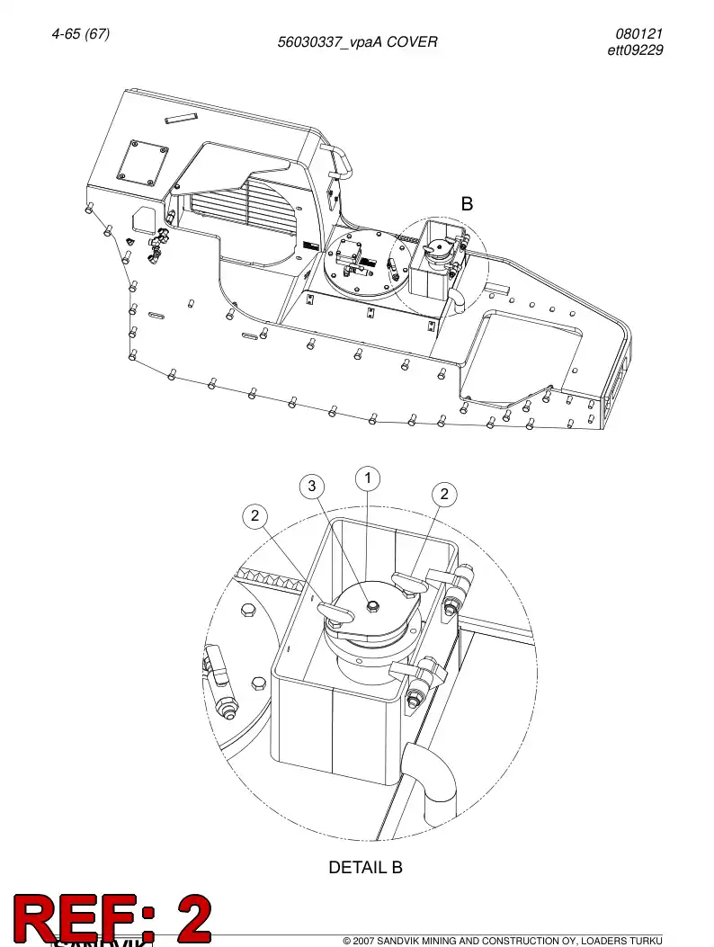 56030336 560 303 36 LOCKING SCREW - Sandvik Technical Drawing