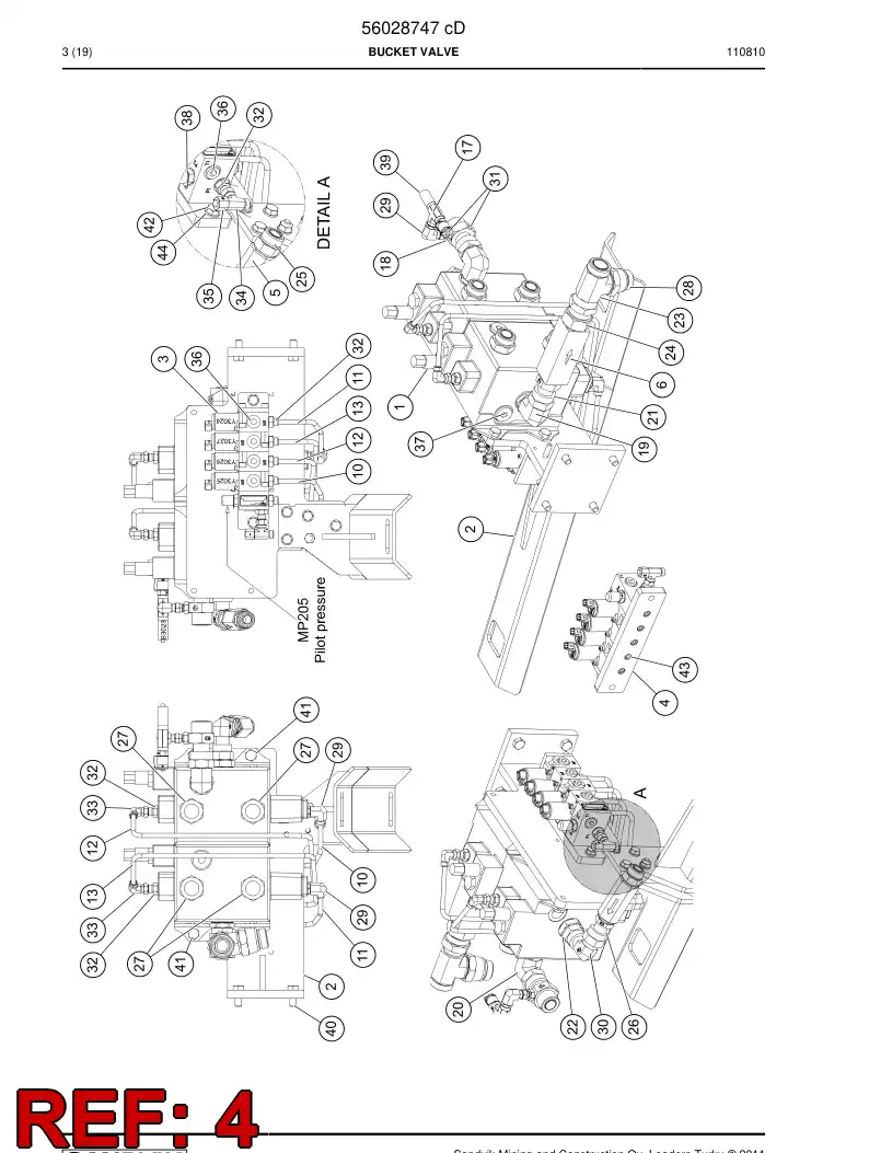 56030493 560 304 93 Base plate - Sandvik Technical Drawing