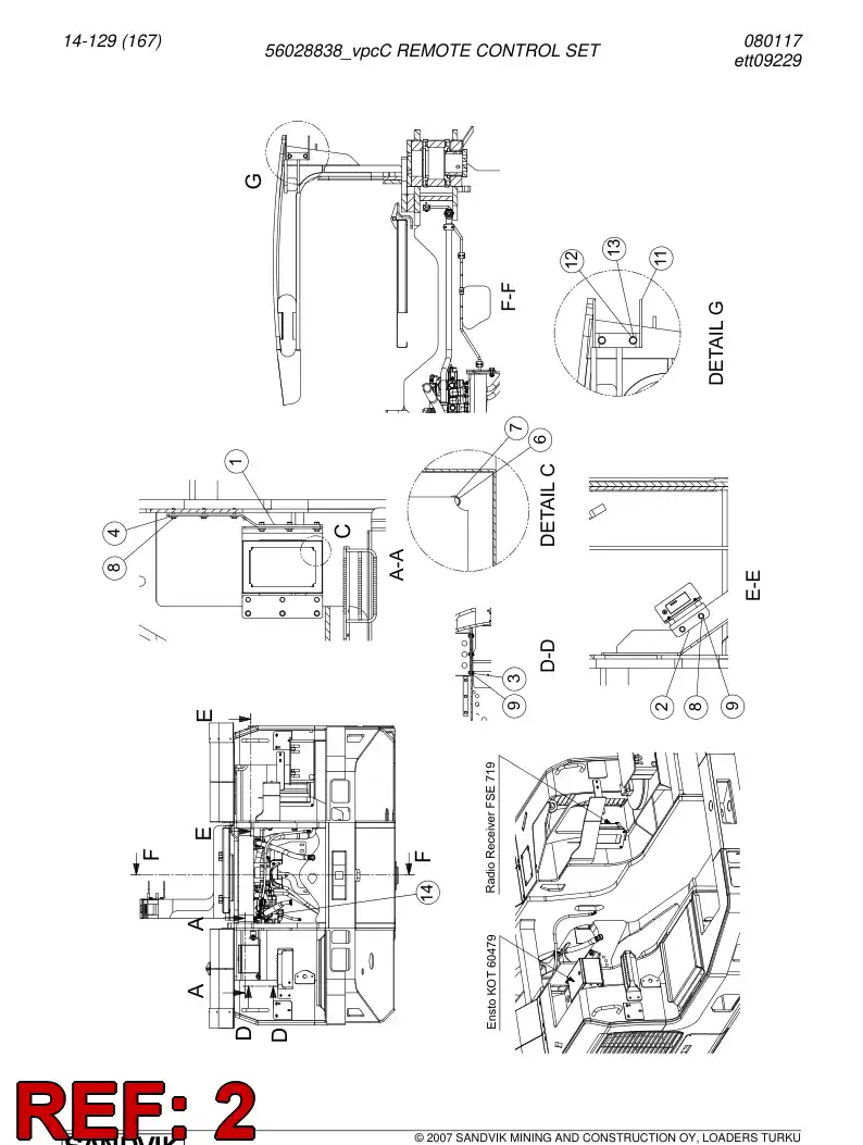 56030655 560 306 55 Plate - Sandvik Technical Drawing