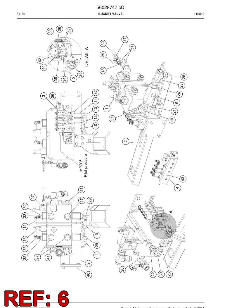 56030670 560 306 70 Check valve - Sandvik Technical Drawing