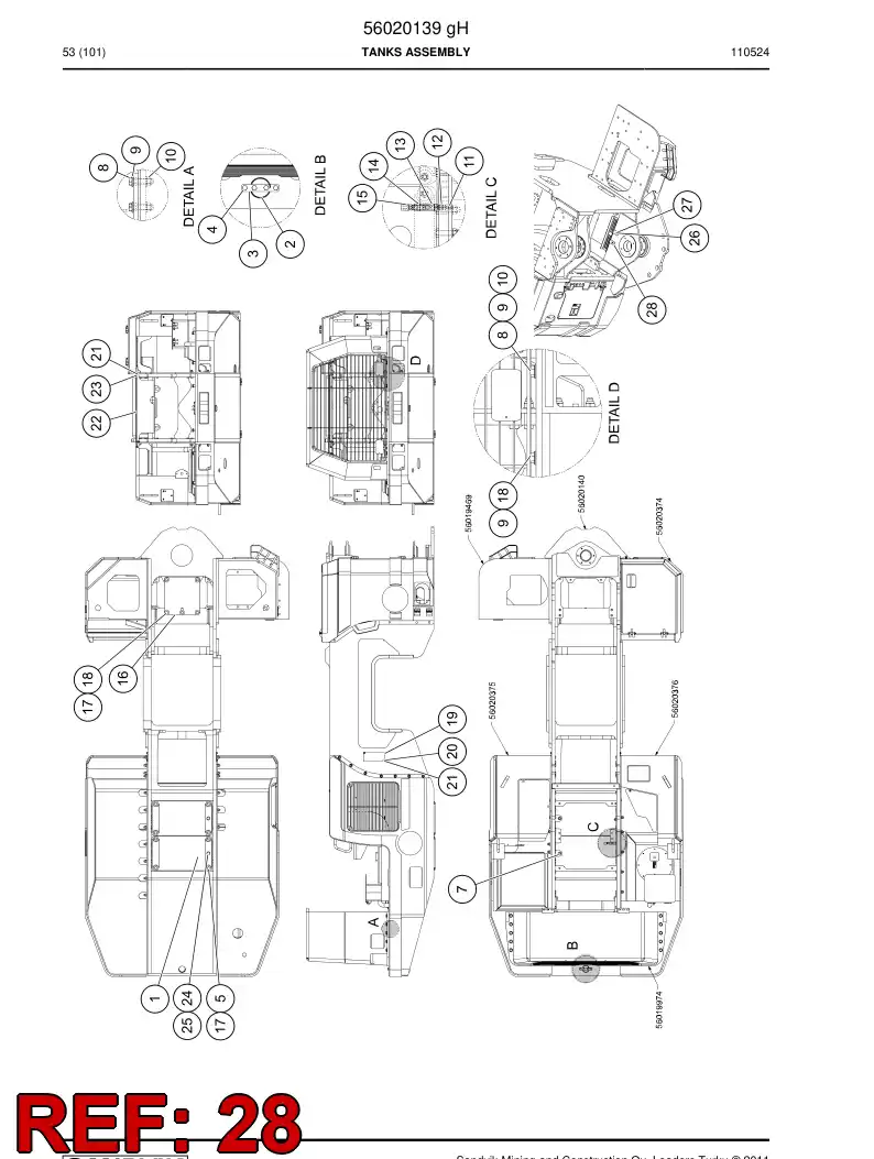 56031187 560 311 87 Duct-work - Sandvik Technical Drawing