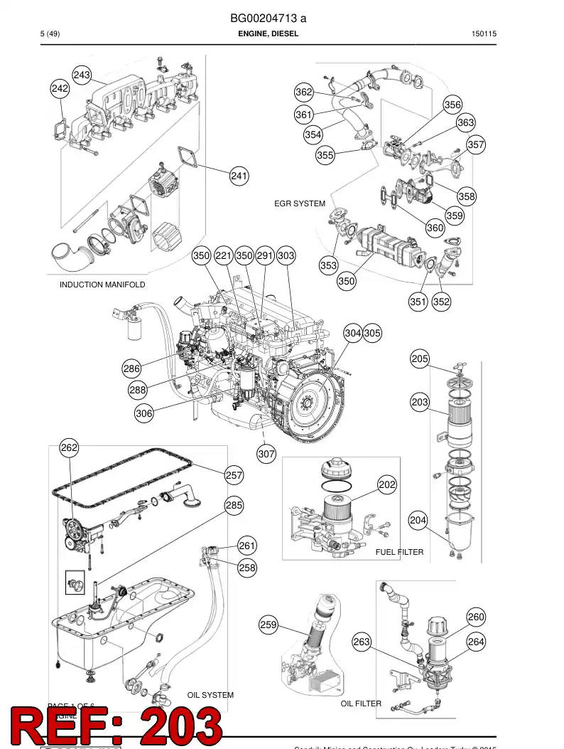 56031367 560 313 67 Element, Filter - Sandvik Technical Drawing