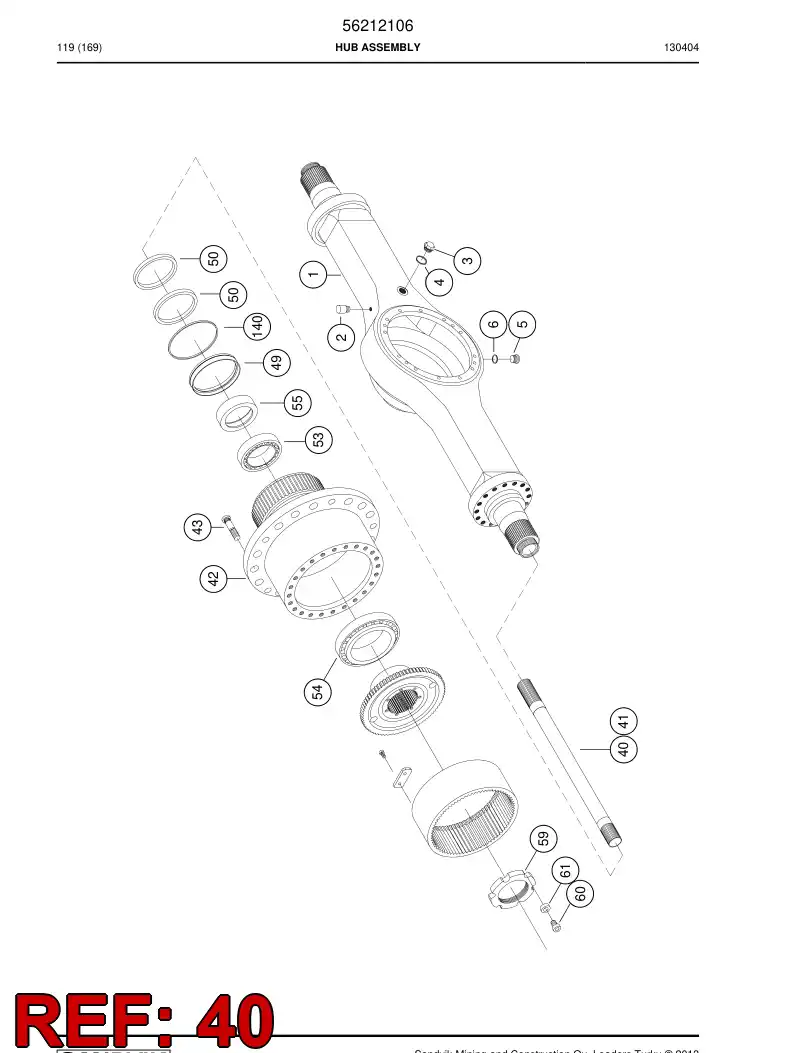 56031526 560 315 26 Shaft - Sandvik Technical Drawing