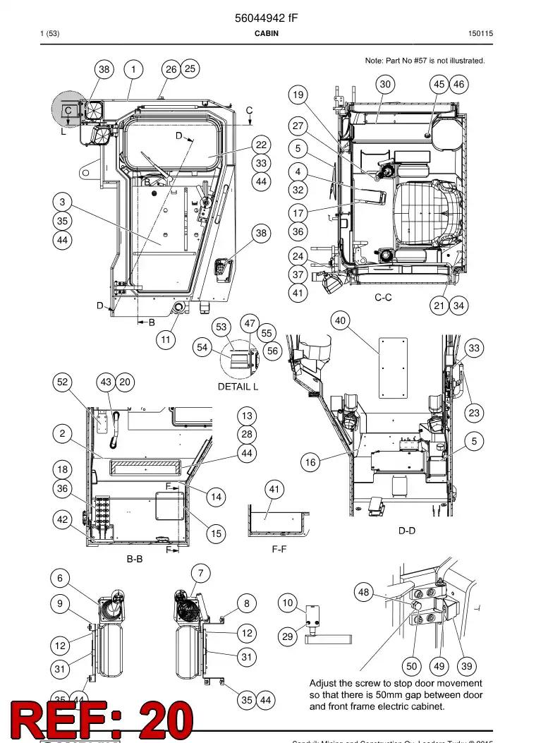 56031557 560 315 57 Welding assembly - Sandvik Technical Drawing