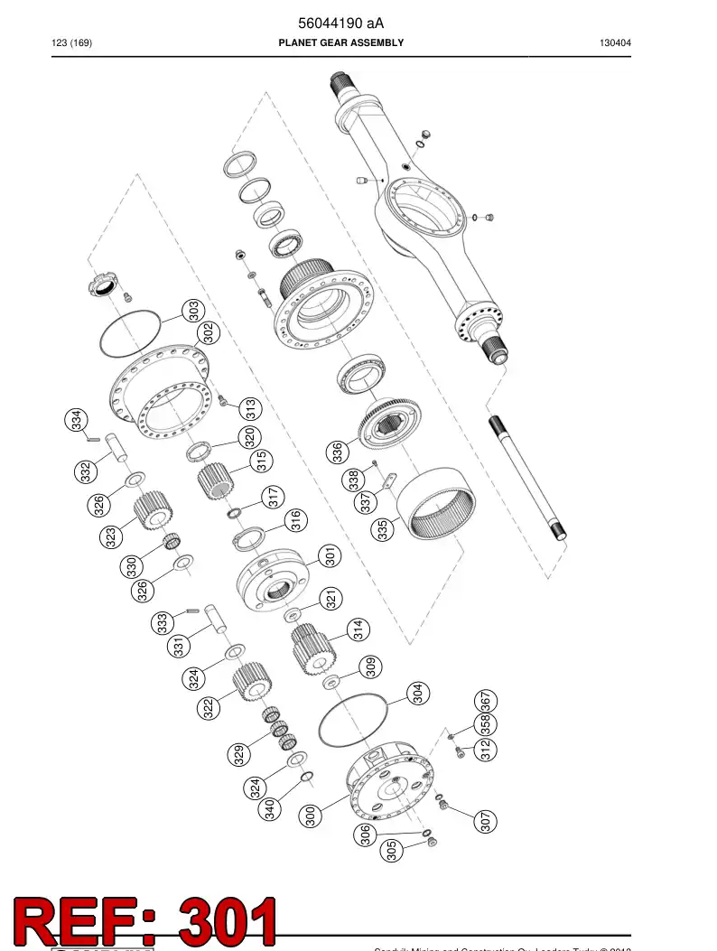 56031562 560 315 62 Planet Carrier - Sandvik Technical Drawing