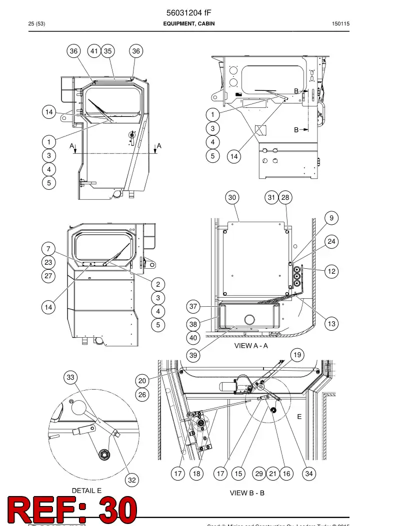 56031569 560 315 69 Plate - Sandvik Technical Drawing