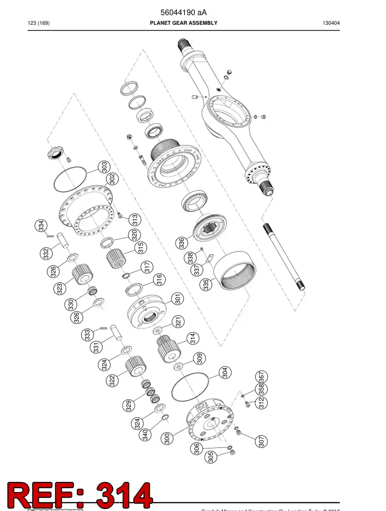 56031572 560 315 72 Gear, Sun - Sandvik Technical Drawing