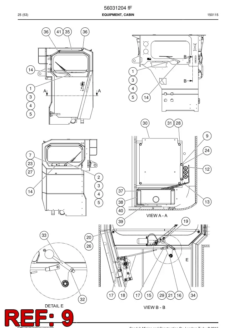56031579 560 315 79 Plate - Sandvik Technical Drawing