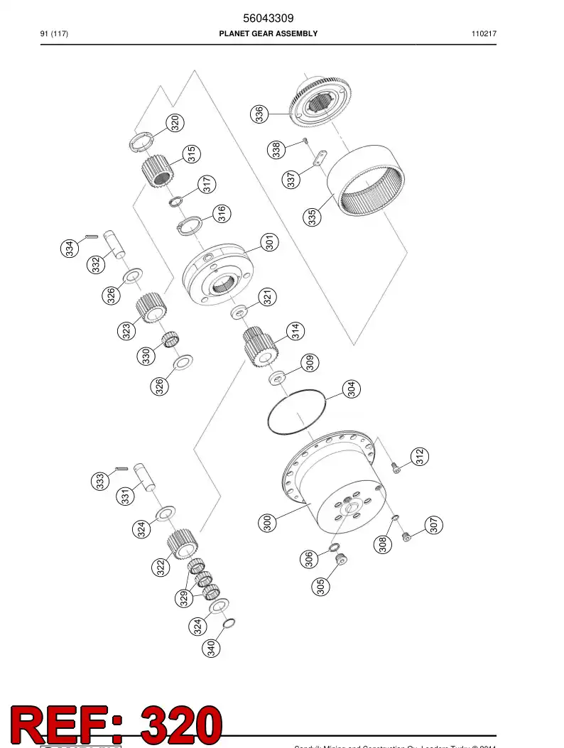 56031583 560 315 83 Washer, Thrust - Sandvik Technical Drawing