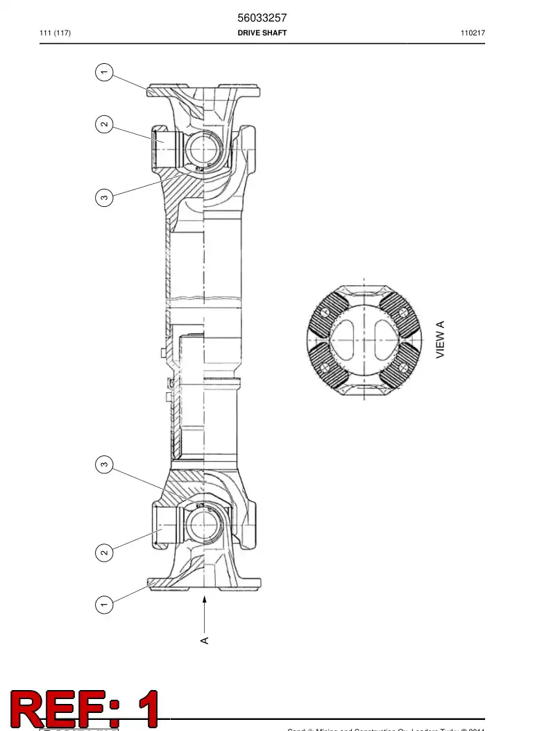 56031644 560 316 44 Flange - Sandvik Technical Drawing