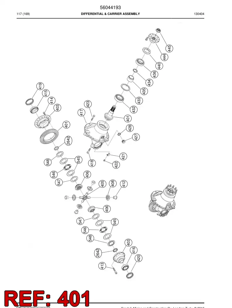 56031724 560 317 24 Ring Gear And Pinion Kit - Sandvik Technical Drawing