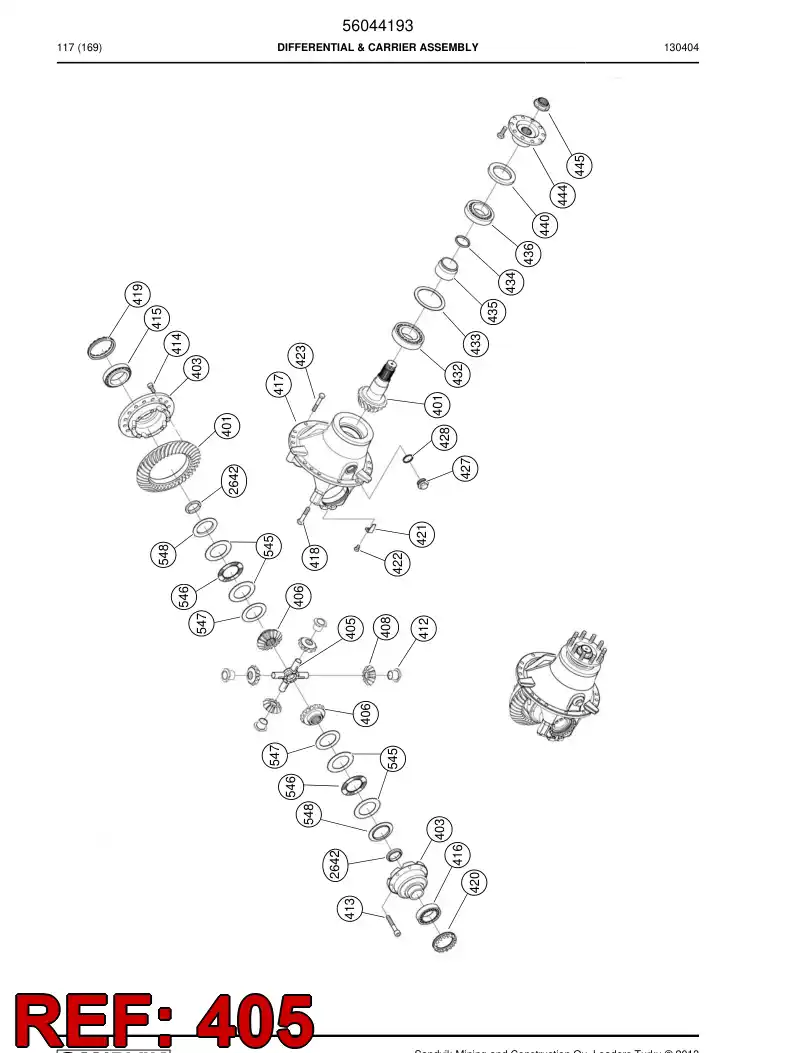 56031727 560 317 27 Differential cross - Sandvik Technical Drawing