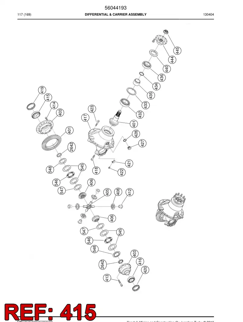 56031733 560 317 33 Bearing, Roller, Tapered - Sandvik Technical Drawing