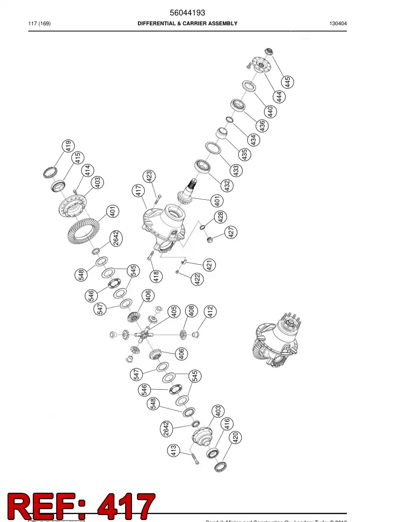56031737 560 317 37 Housing, Differential - Sandvik Technical Drawing