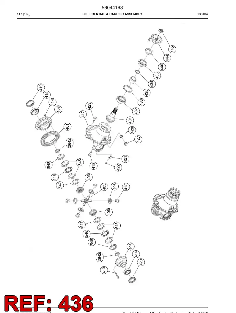 56031749 560 317 49 Bearing, Roller, Tapered - Sandvik Technical Drawing