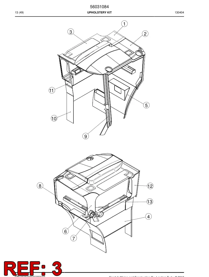 56031840 560 318 40 Plate, Lining - Sandvik Technical Drawing