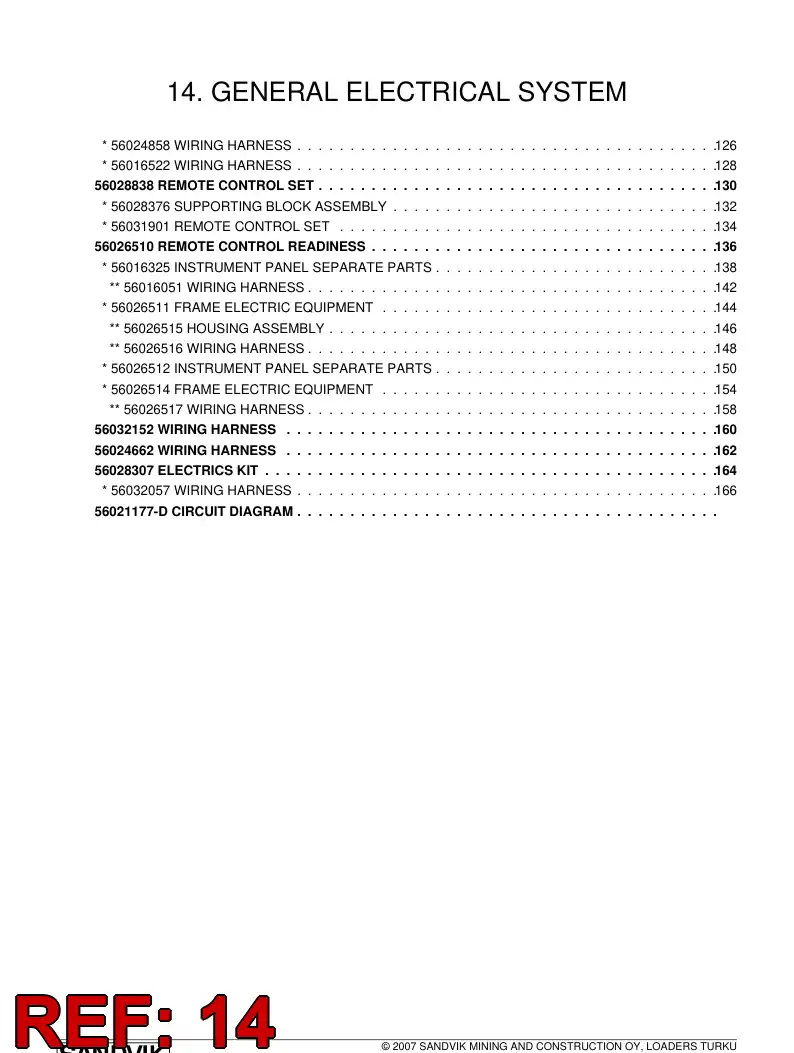 56031901 560 319 01 REMOTE CONTROL SET - Sandvik Technical Drawing