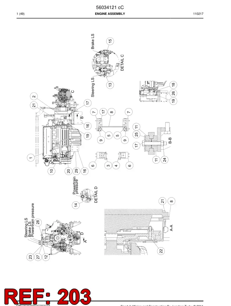 56031904 560 319 04 Alternator - Sandvik Technical Drawing