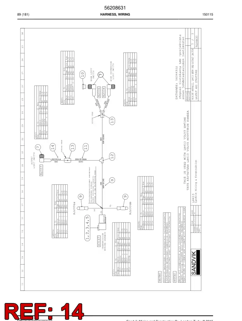 56031947 560 319 47 Conduits for wire - Sandvik Technical Drawing