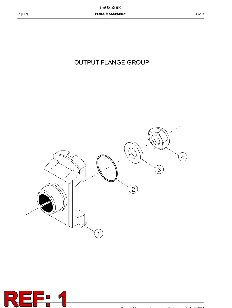 56032479 560 324 79 Flange - Sandvik Technical Drawing