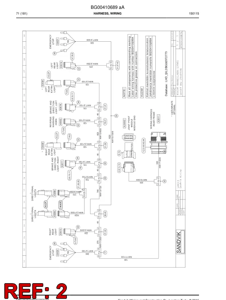 56032488 560 324 88 Accessories, Connector - Sandvik Technical Drawing