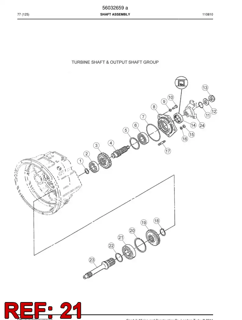 56032658 560 326 58 Bearing - Sandvik Technical Drawing