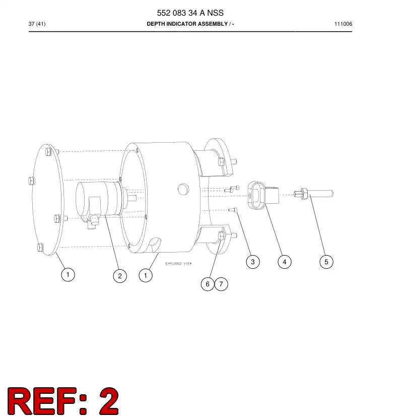 56032721b 560 327 21b Encoder, Absolute - Sandvik Technical Drawing